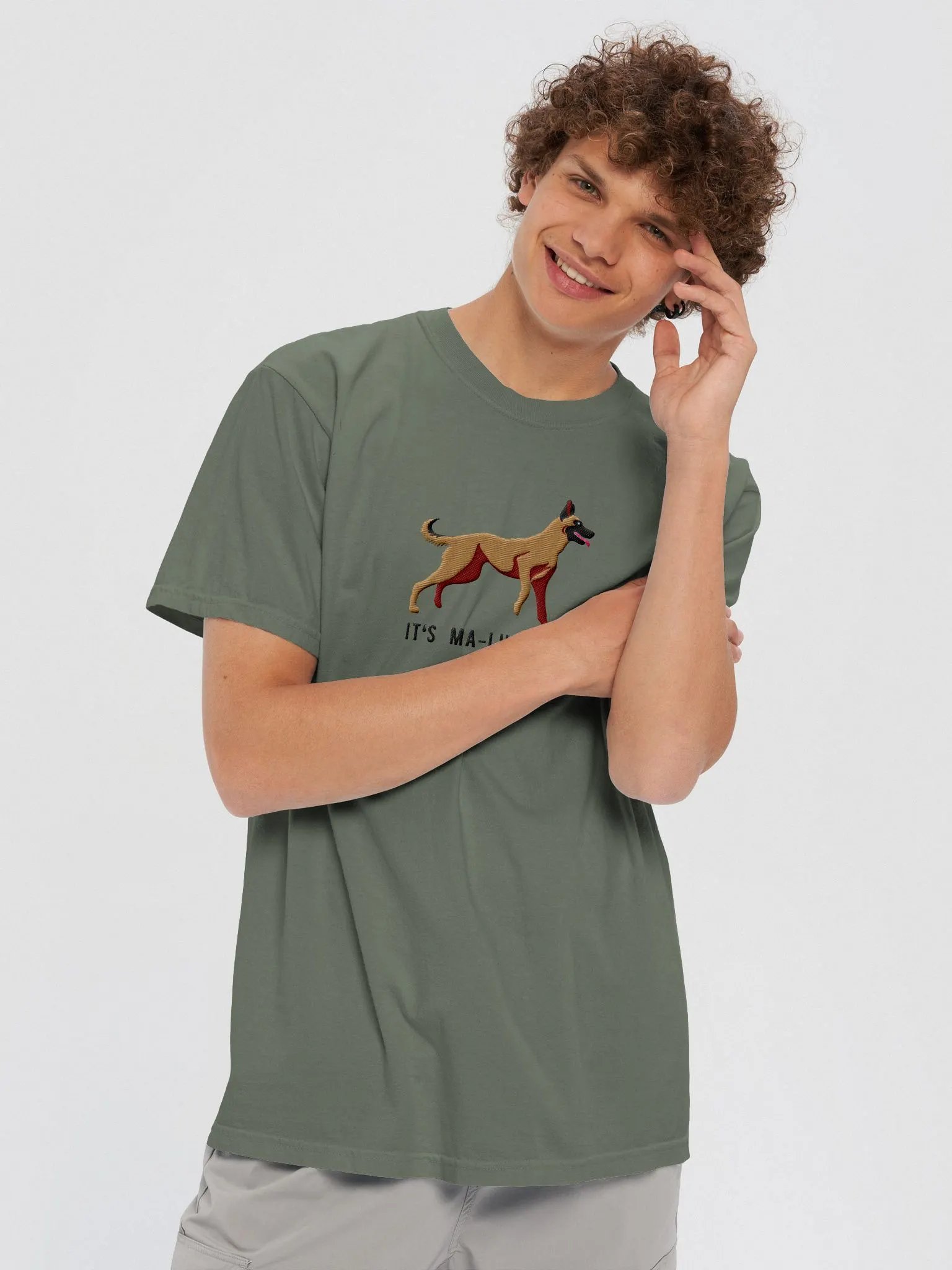 It's Ma-Luhn-Waa T-Shirt(Embroidered) of a Belgian Malinois product image (8)