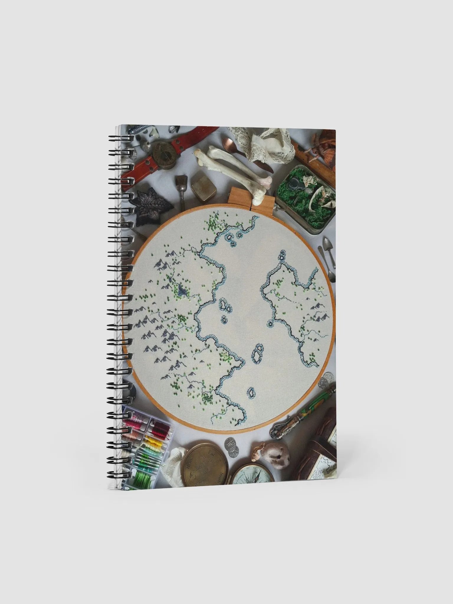 Embroidery Fantasy Map Spiral Notebook product image (1)