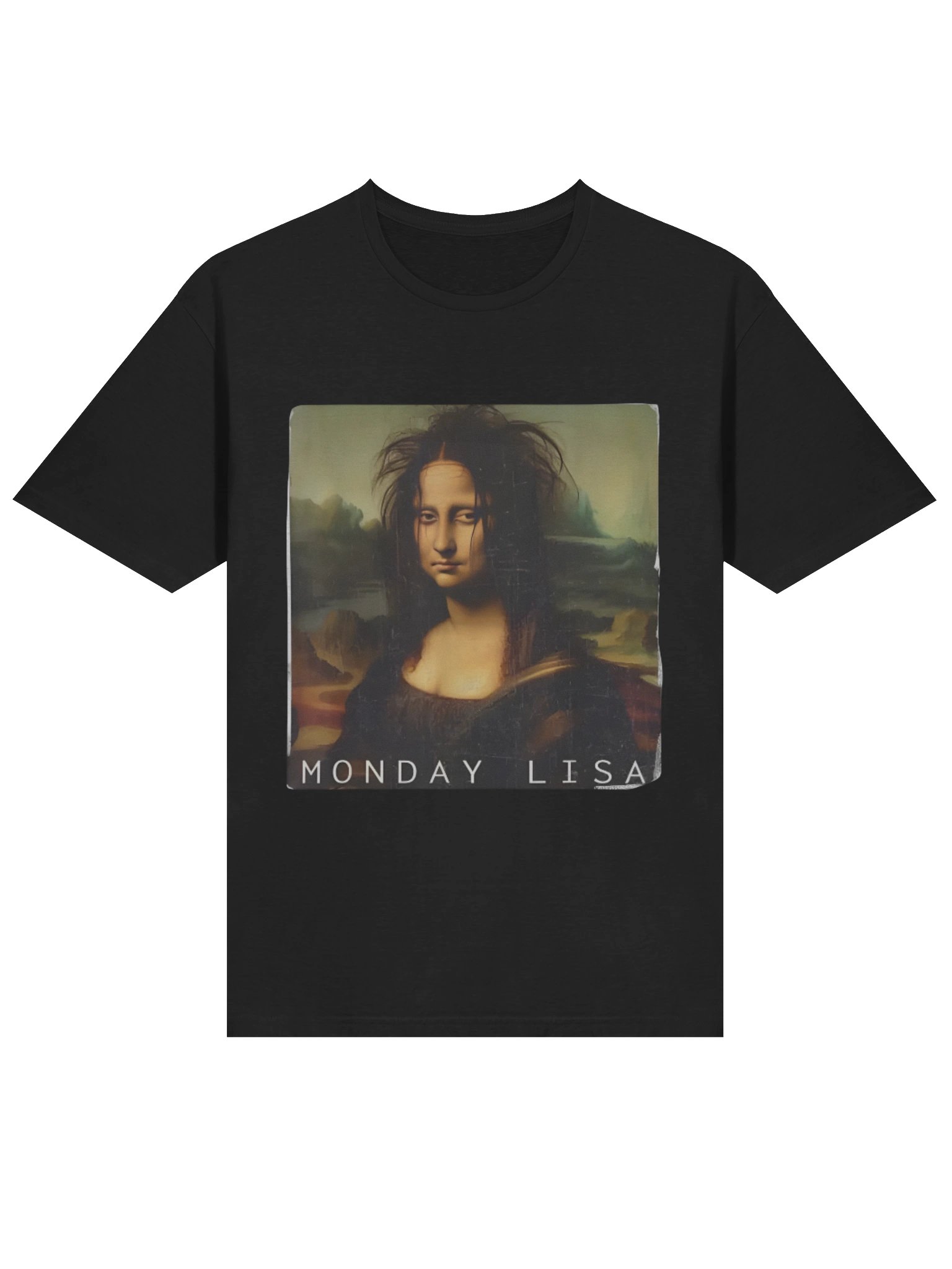 Monday Lisa Mood Shirt – Viral Art Humor Tee Inspired by Da Vinci’s Mona Lisa product image (2)