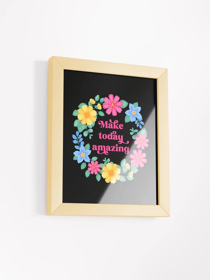 Make today amazing - Motivational Wall Art Black product image (2)