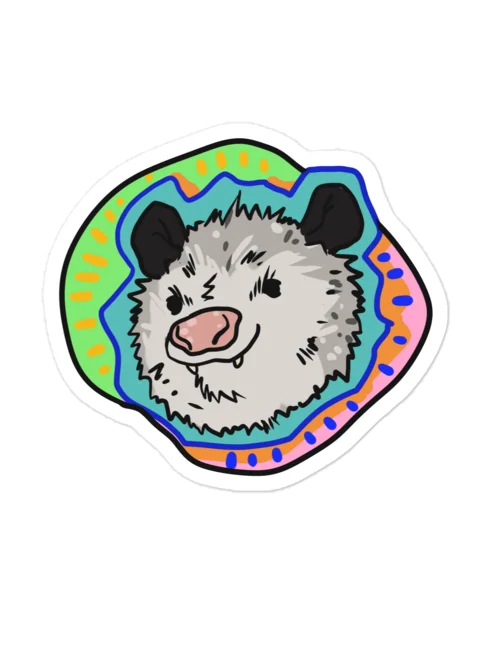 Vaporpossum die cut magnets product image (1)