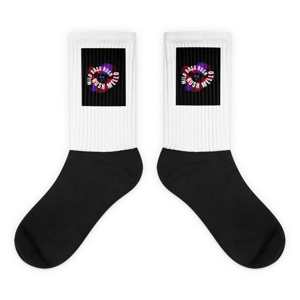 Rush Mello Socks (black & White) product image (1)