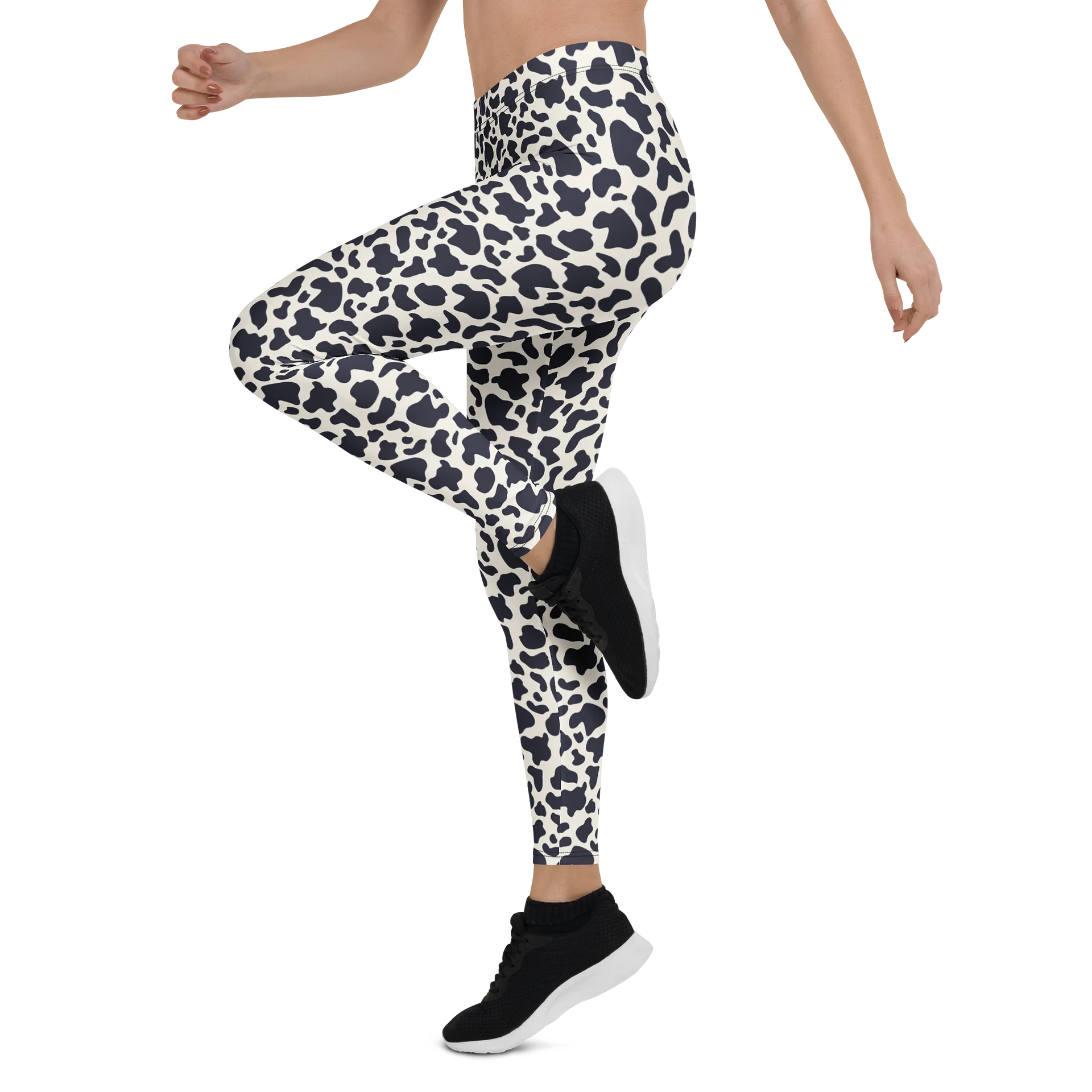 Comfortable Abstract Leggings Bold Black Animal Print product image (4)