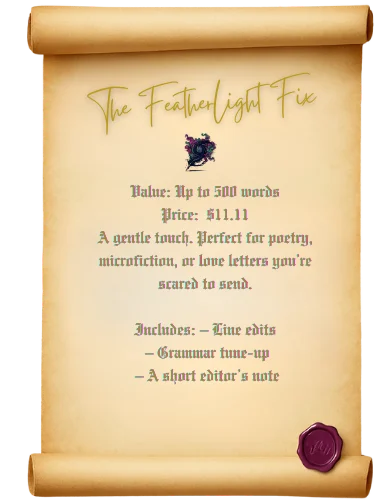 Paper Cuts Editing Services: The Featherlight Fix product image (1)
