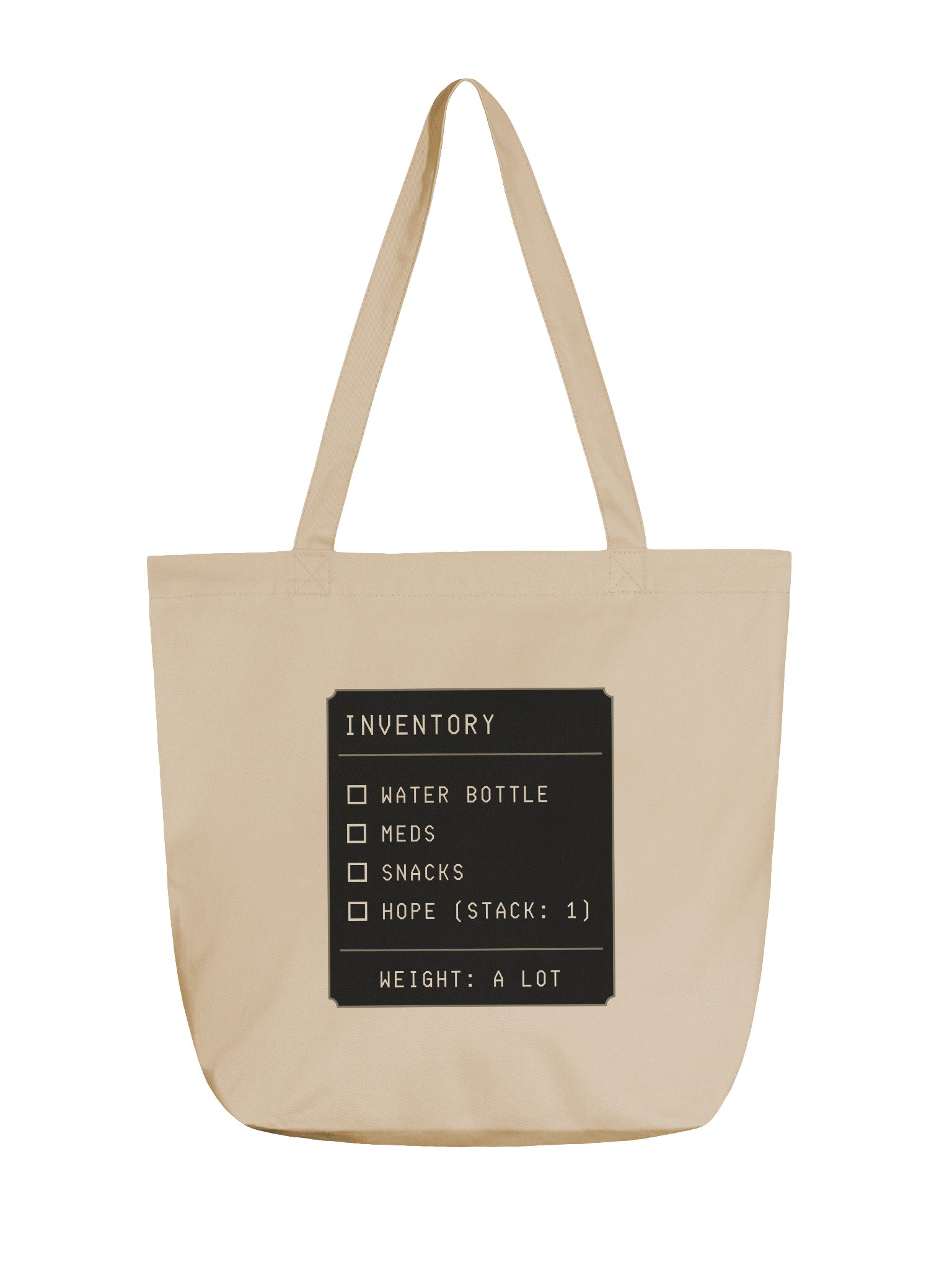Inventory Canvas Tote Bag | Chronic Illness Spoonie Daily Carry Bag product image (1)