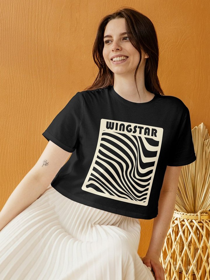 Geometric Waves Crop Top product image (2)