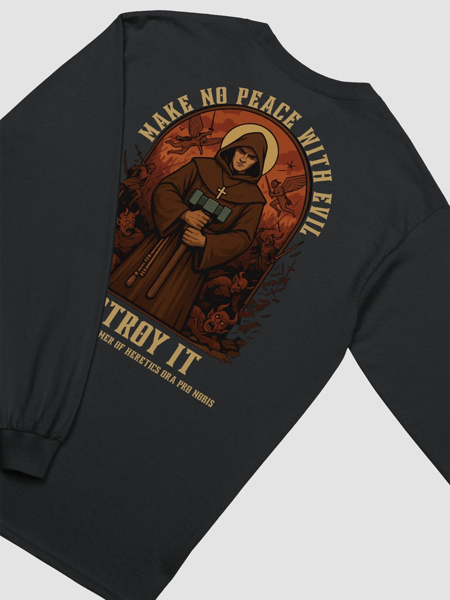 Saint Anthony Hammer of Heretics Long Sleeve T-Shirt product image (1)