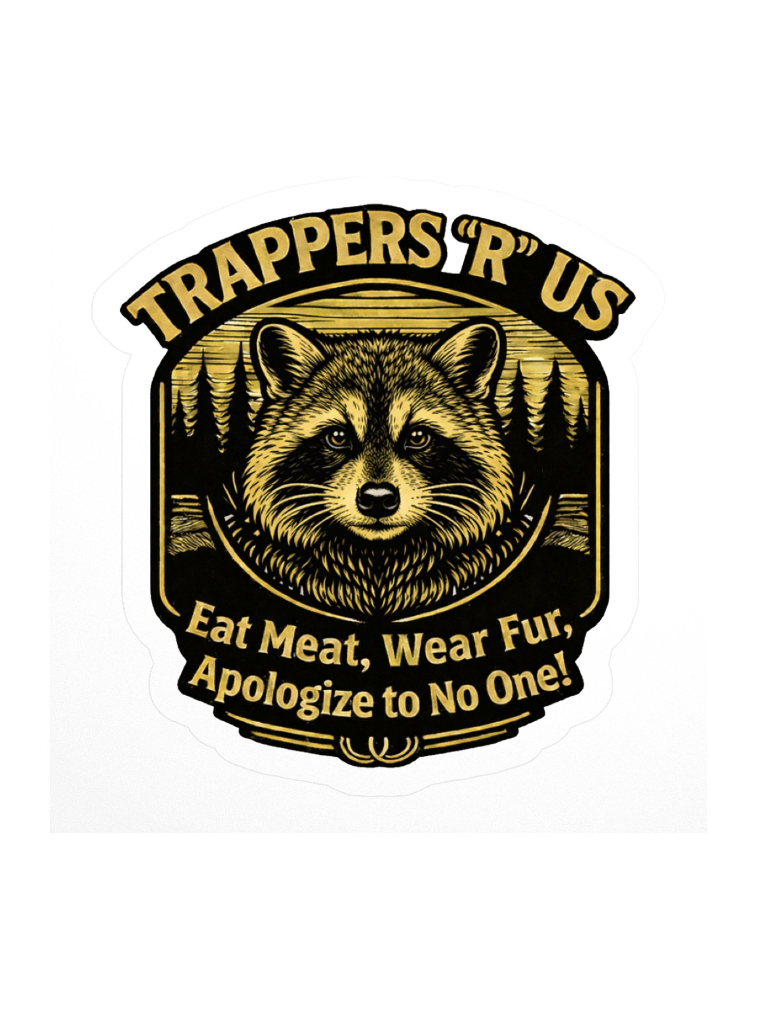 Sticker - Eat meat Raccoon product image (1)