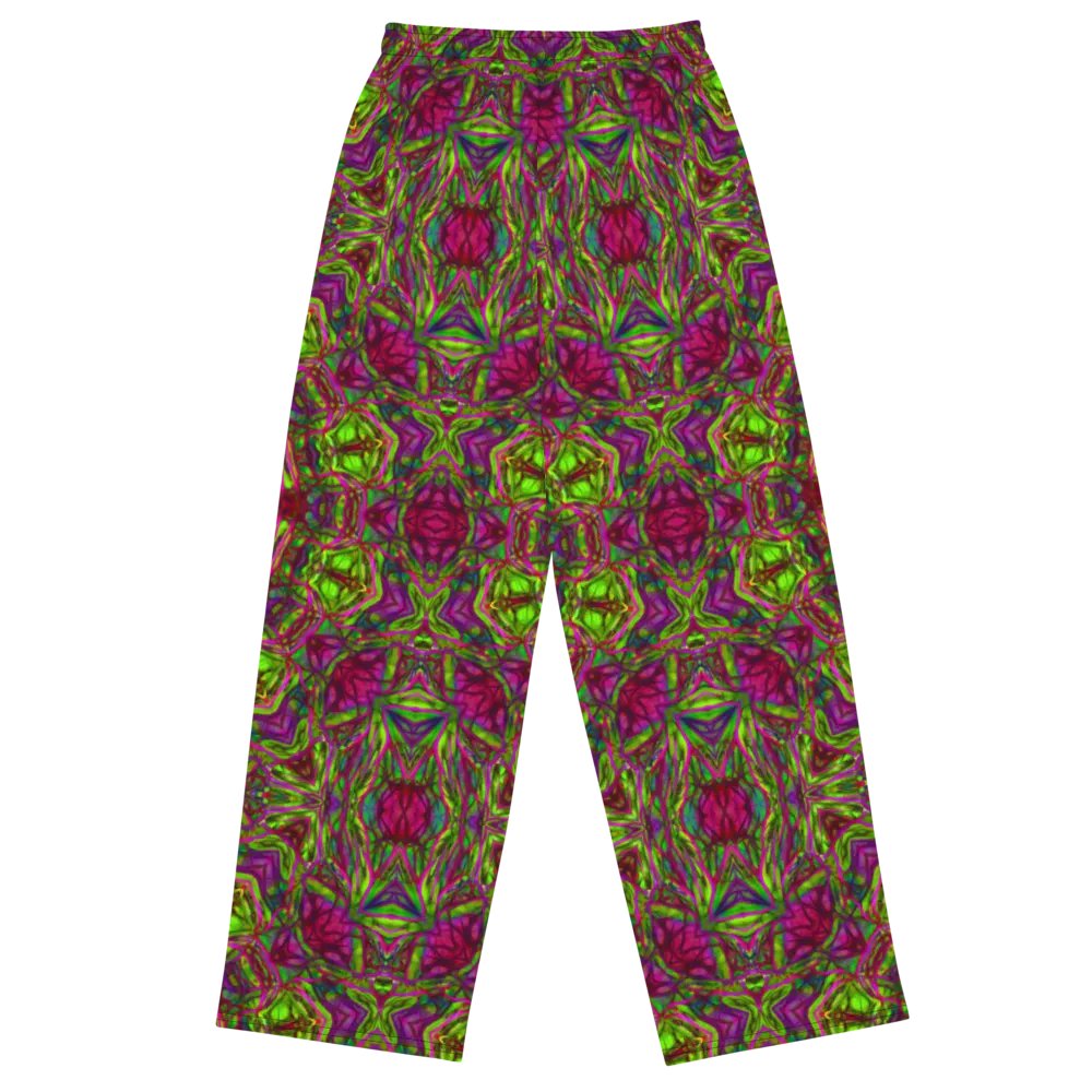 Green and Pink Kaleidoscope Wideleg Pants product image (1)