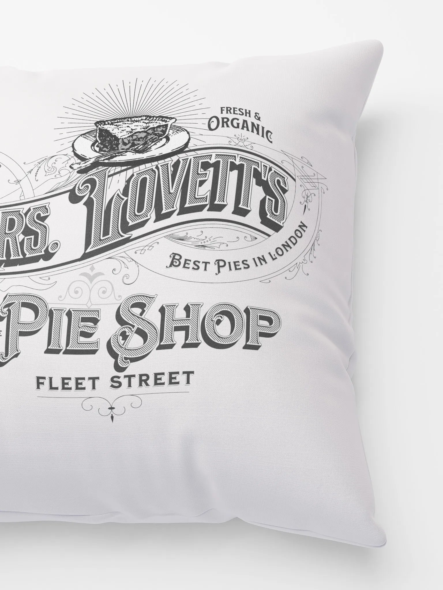 Mrs. Lovett’s Pie Shop Pillow – Sweeney Todd Broadway Decor product image (4)