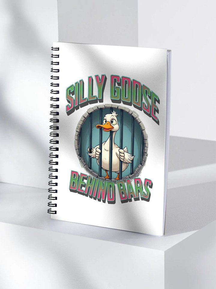 Silly Goose Behind Bars Spiral Notebook product image (1)