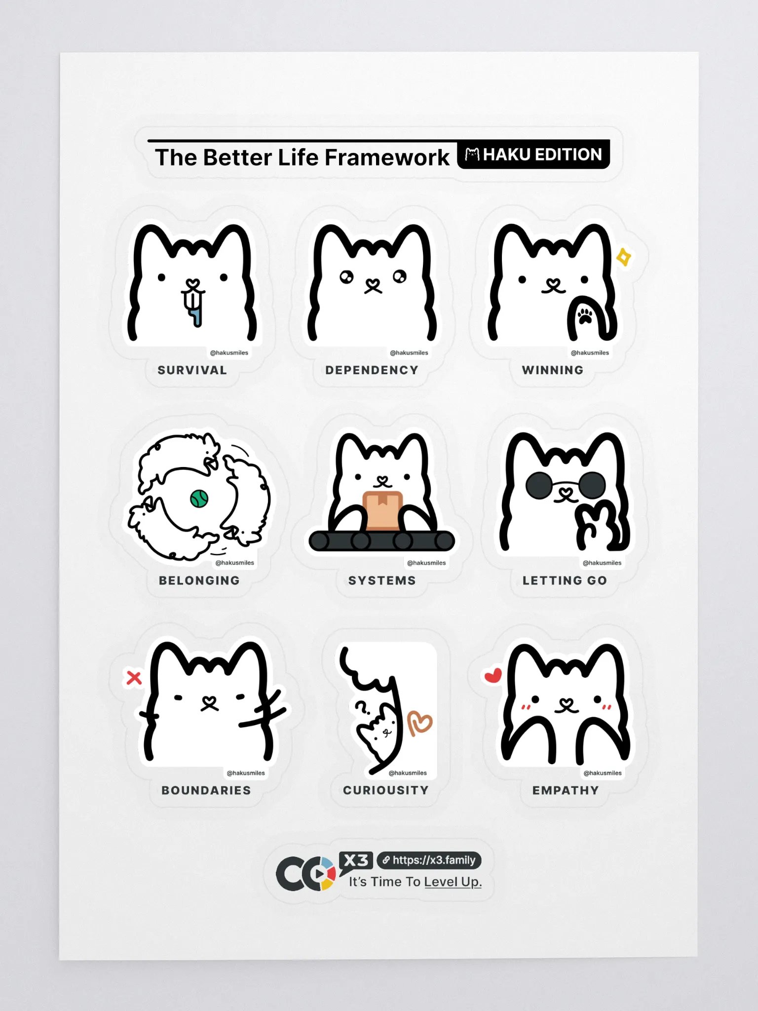 Better Life Framework Stickers (HAKU) product image (3)