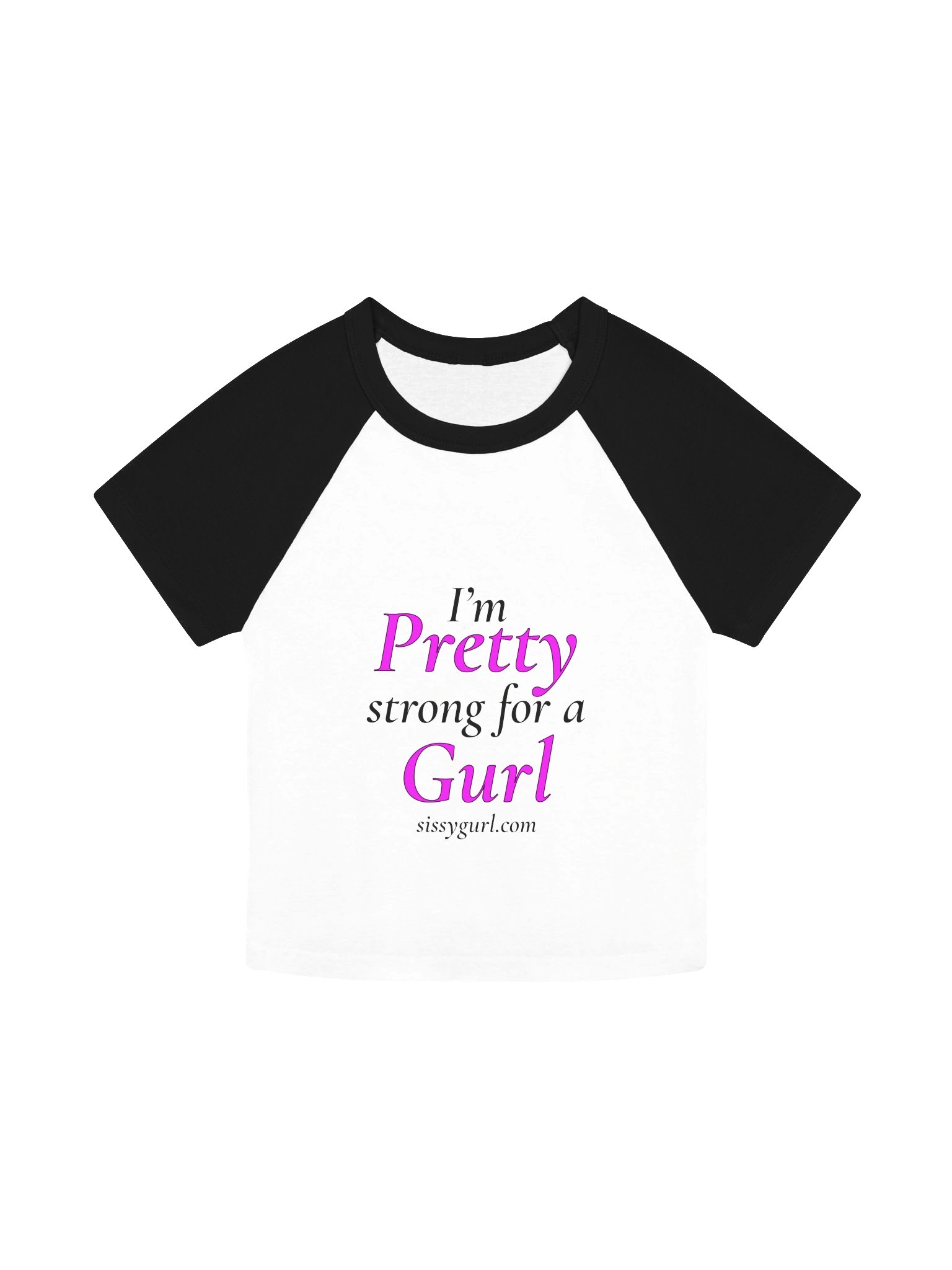 SissyGurl Crop Top White/Black