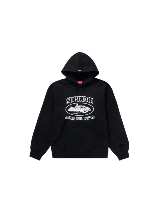 Supreme Corteiz Rules The World Hoodie Black product image (1)