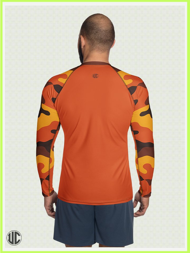 Savage Sunset Orange Camo – Men’s Rash Guard product image (2)