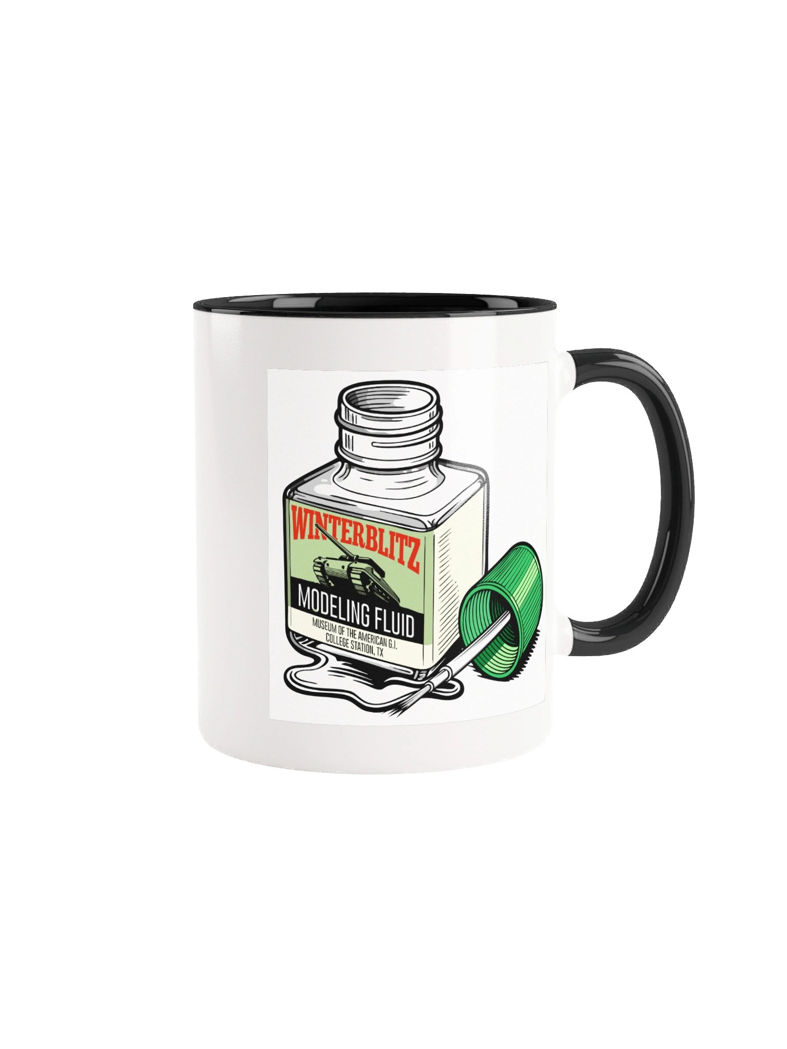 Winterblitz Modeling Fluid Coffee Mug (Black & White) product image (2)