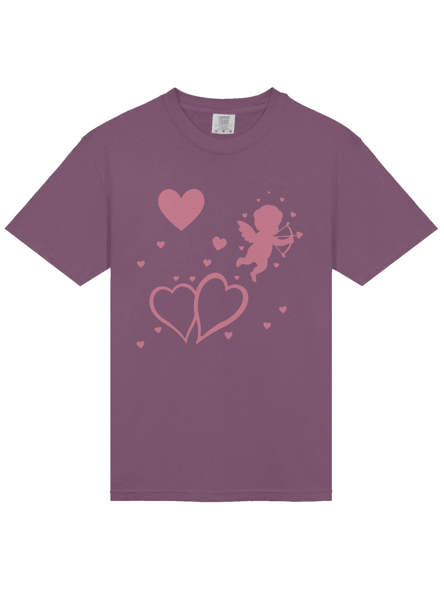 Cupid's Hearts Silhouette Garment Dyed T-Shirt product image (30)