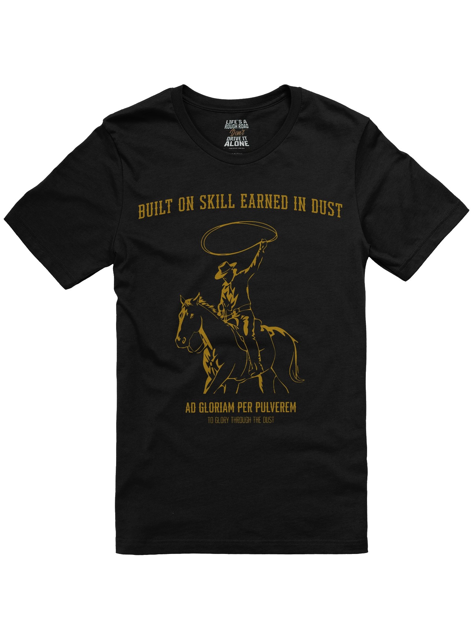 BUILT ON SKILL • EARNED IN DUST tee product image (1)