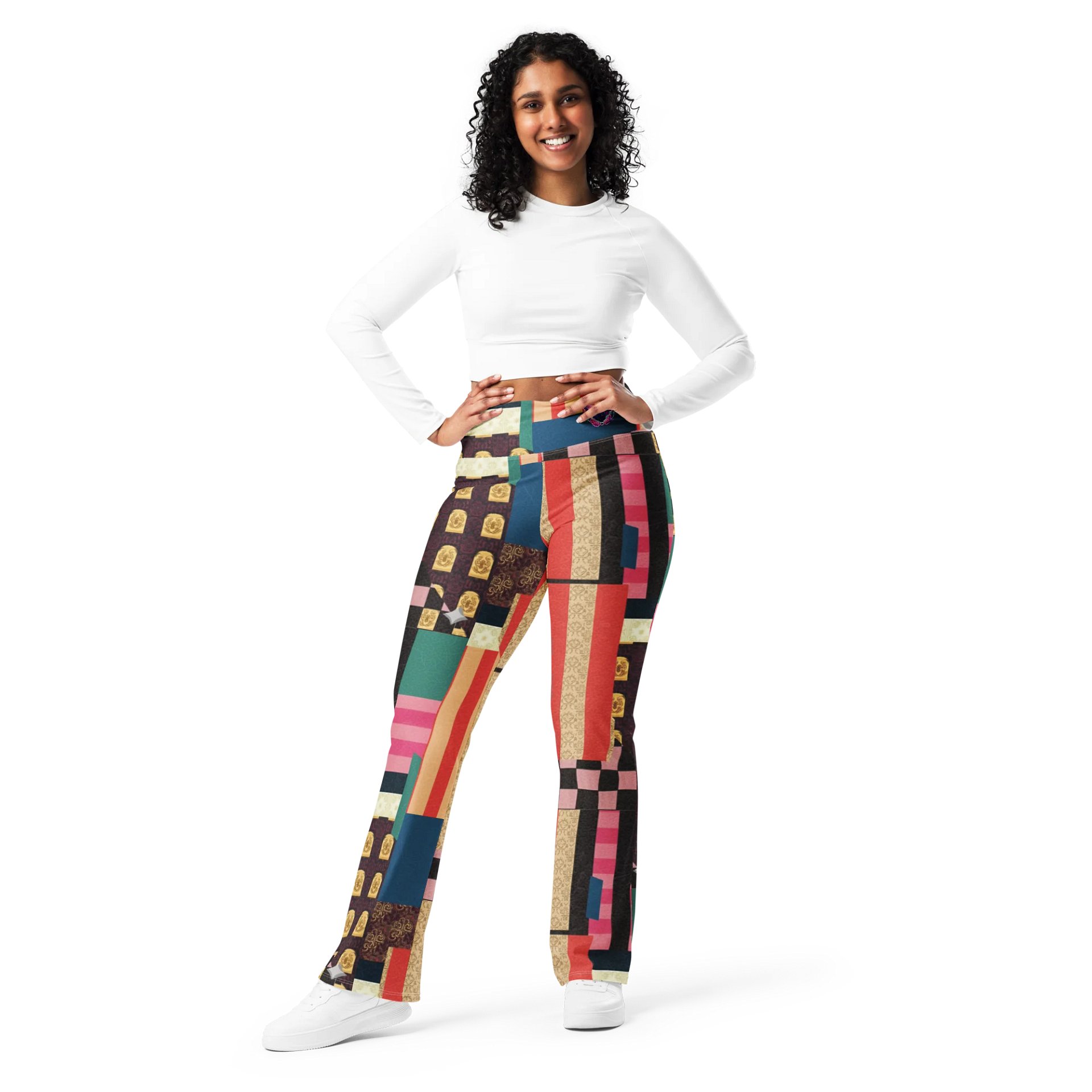 Abstract Geometry Flare Leggings product image (10)
