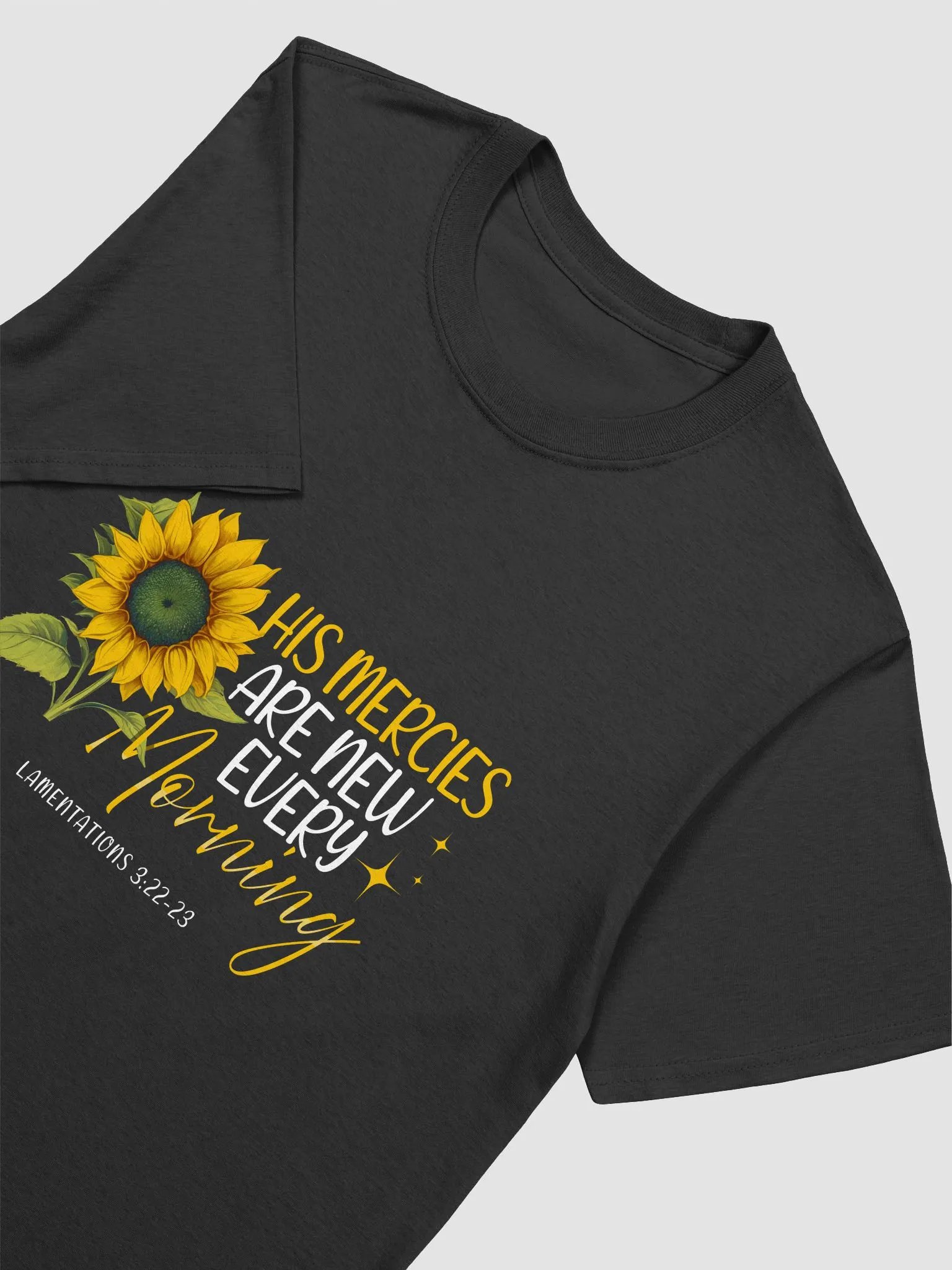 New Mercies Sunflower Tee - Lamentations 3:22-23 product image (3)