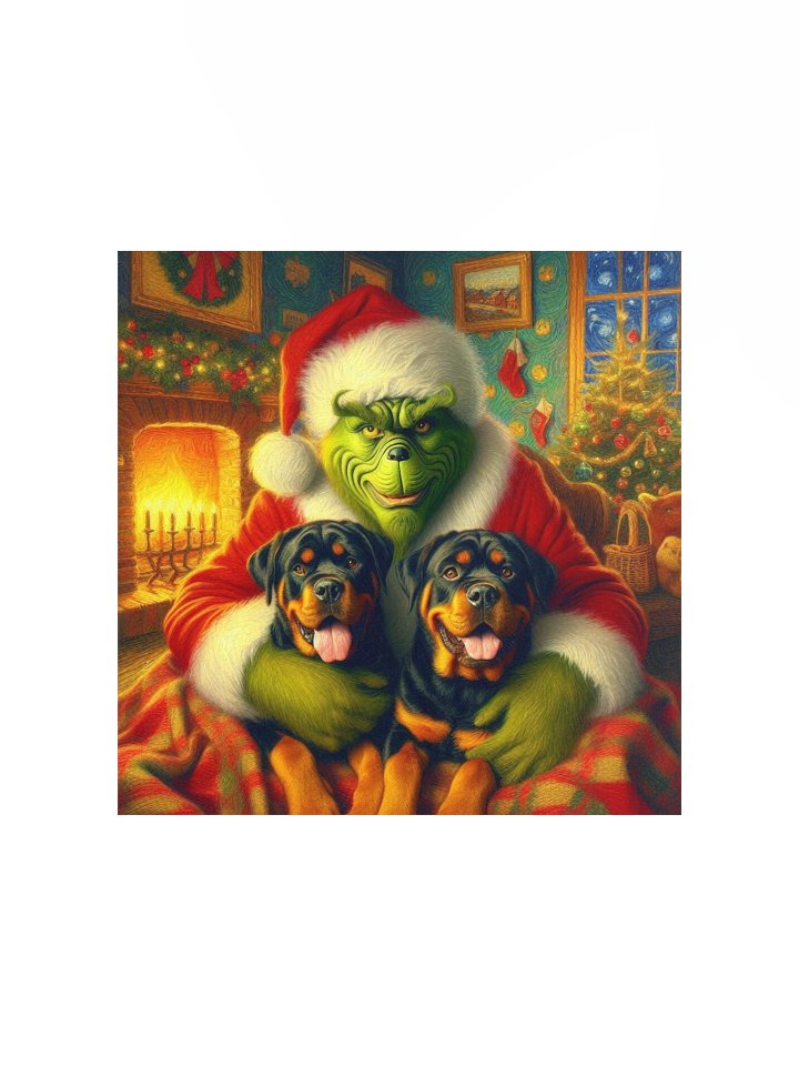 Rottweilers & Grinch Holiday Poster product image (2)