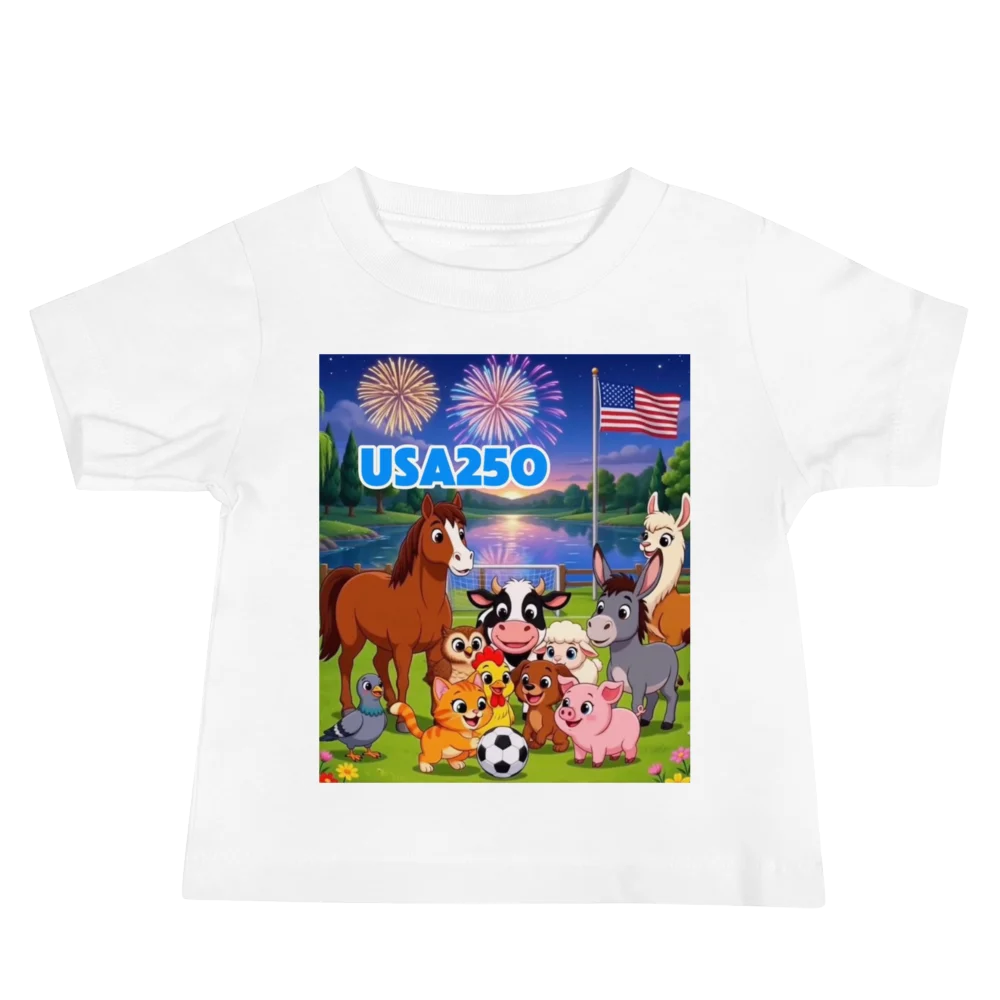 USA250 Farm Friends Baby Tee product image (2)