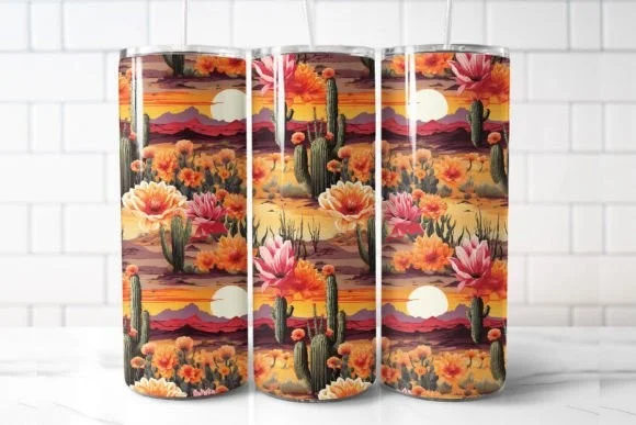 Cactus Sunset 20oz Skinny Tumbler product image (6)