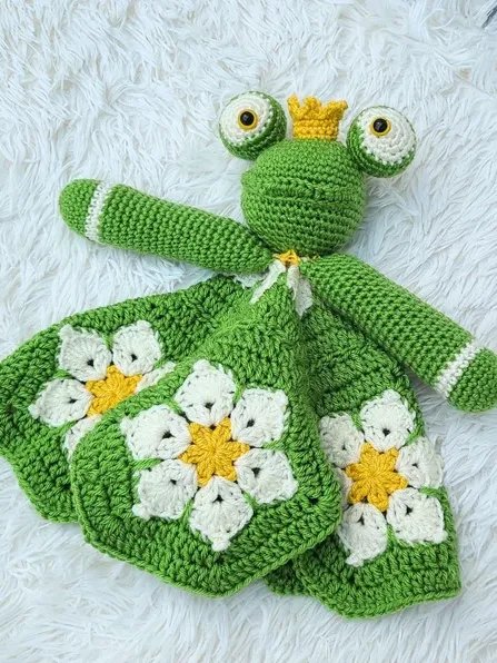 Frog Lovey Crochet Pattern Baby Security Blanket Comforter PDF Pattern - Crafting Happiness product image (4)