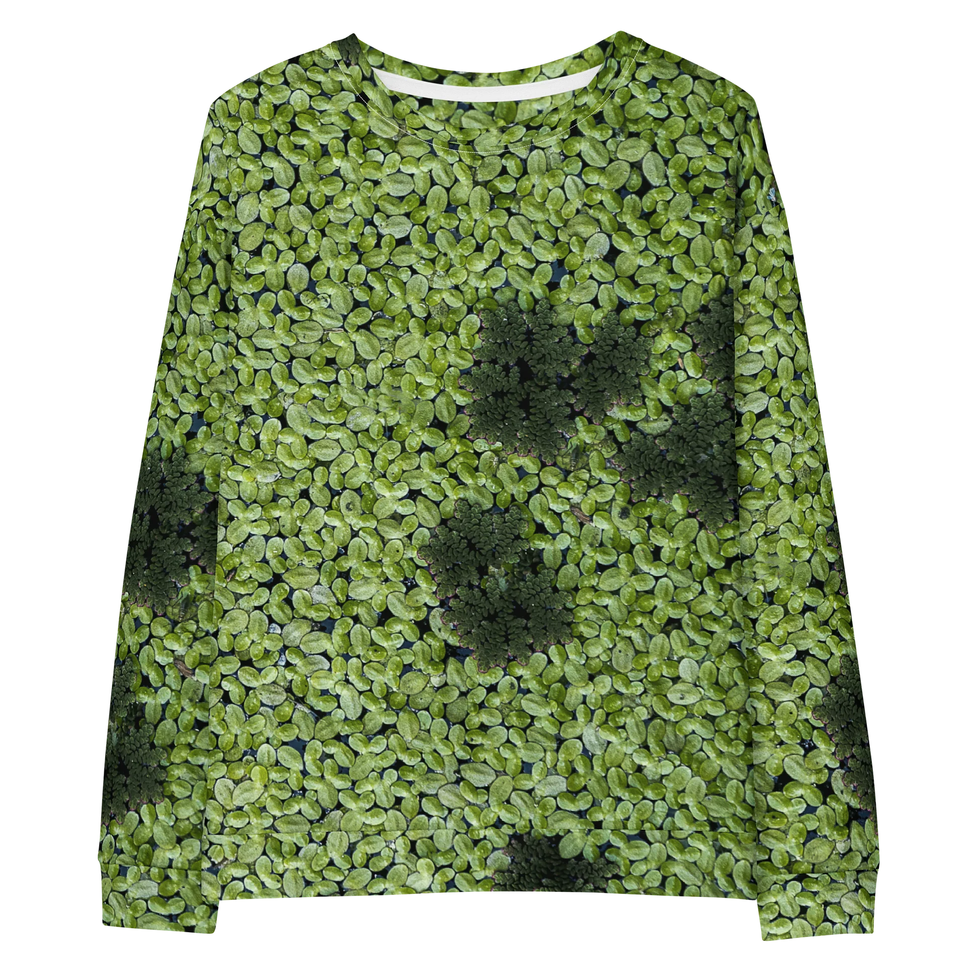 Verdant Life Dark Unisex All-Over Print Natural Cotton Forest Canopy Sweatshirt product image (1)
