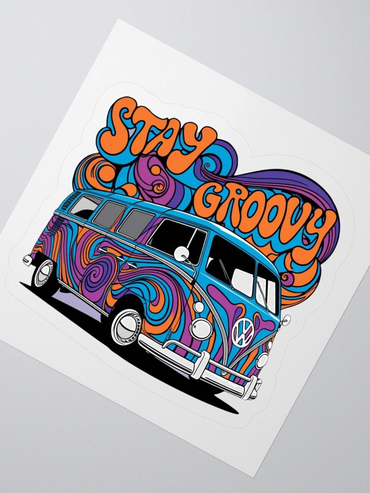 Retro Groove Van Kiss Cut Stickers product image (6)