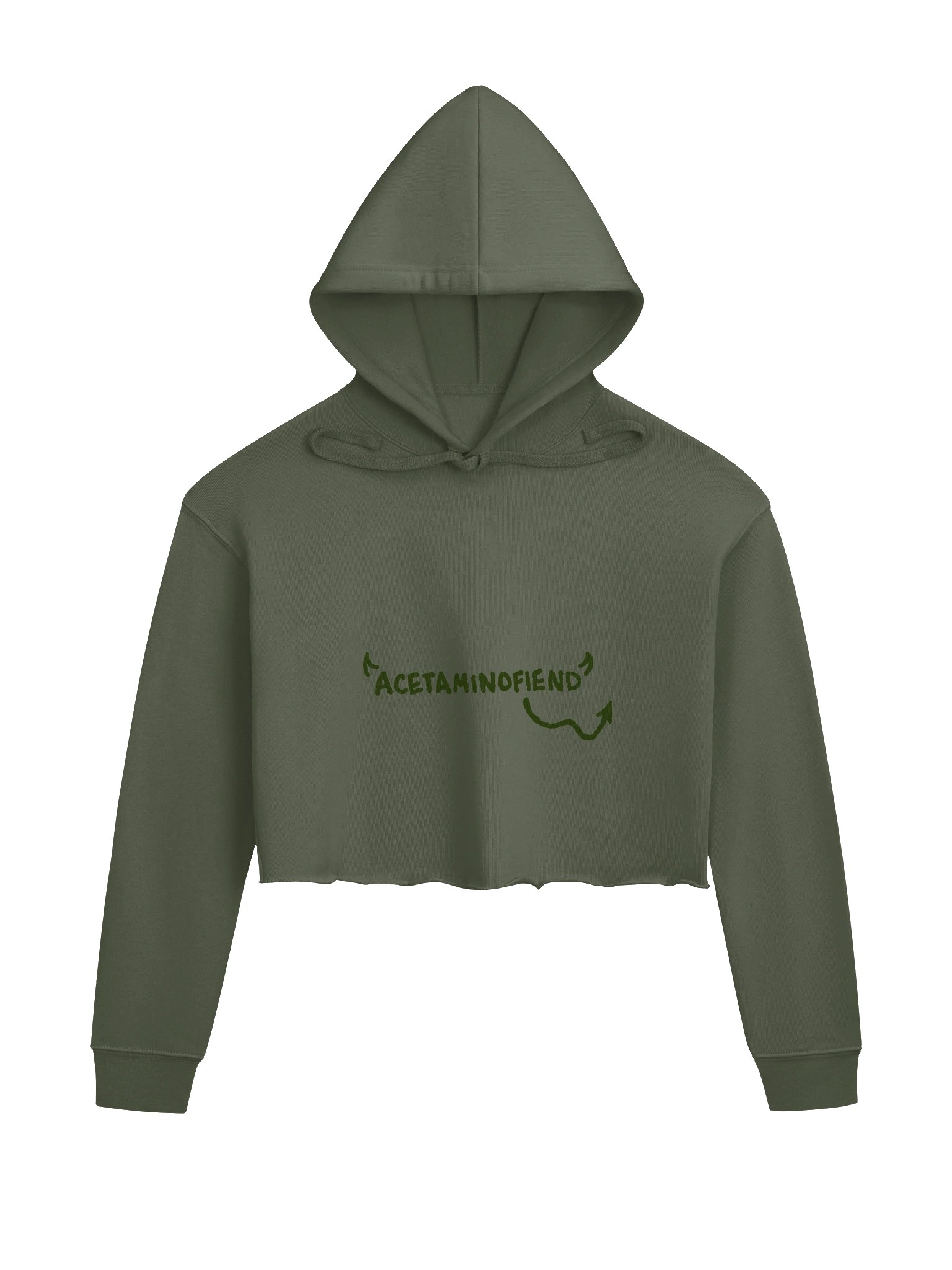 ACETAMINOFIEND duotone green cropped hoodie product image (1)