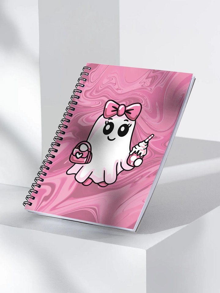 Cute Ghost Dotted Spiral Notebook product image (2)