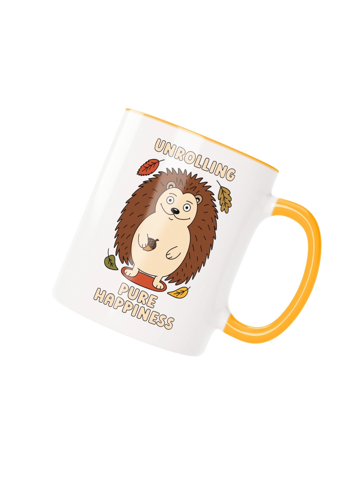 Unrolling Pure Happiness Cute Silly Funny Hedgehog Mug product image (1)