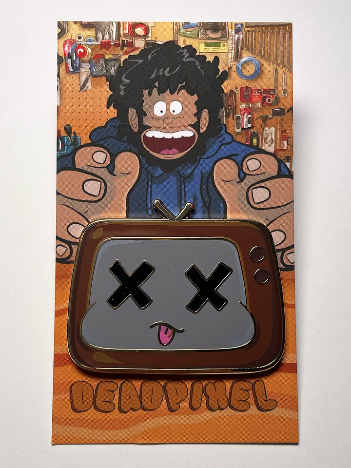 deadpixel TV Mascot Hard Enamel Pin product image (1)