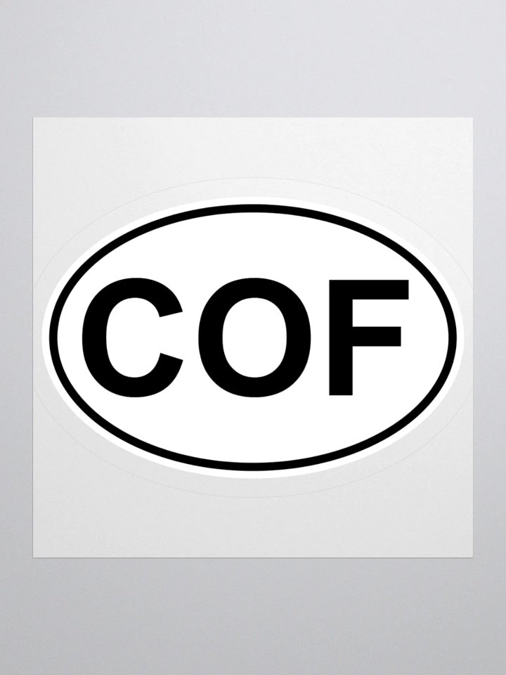 COF Oval Sticker product image (1)