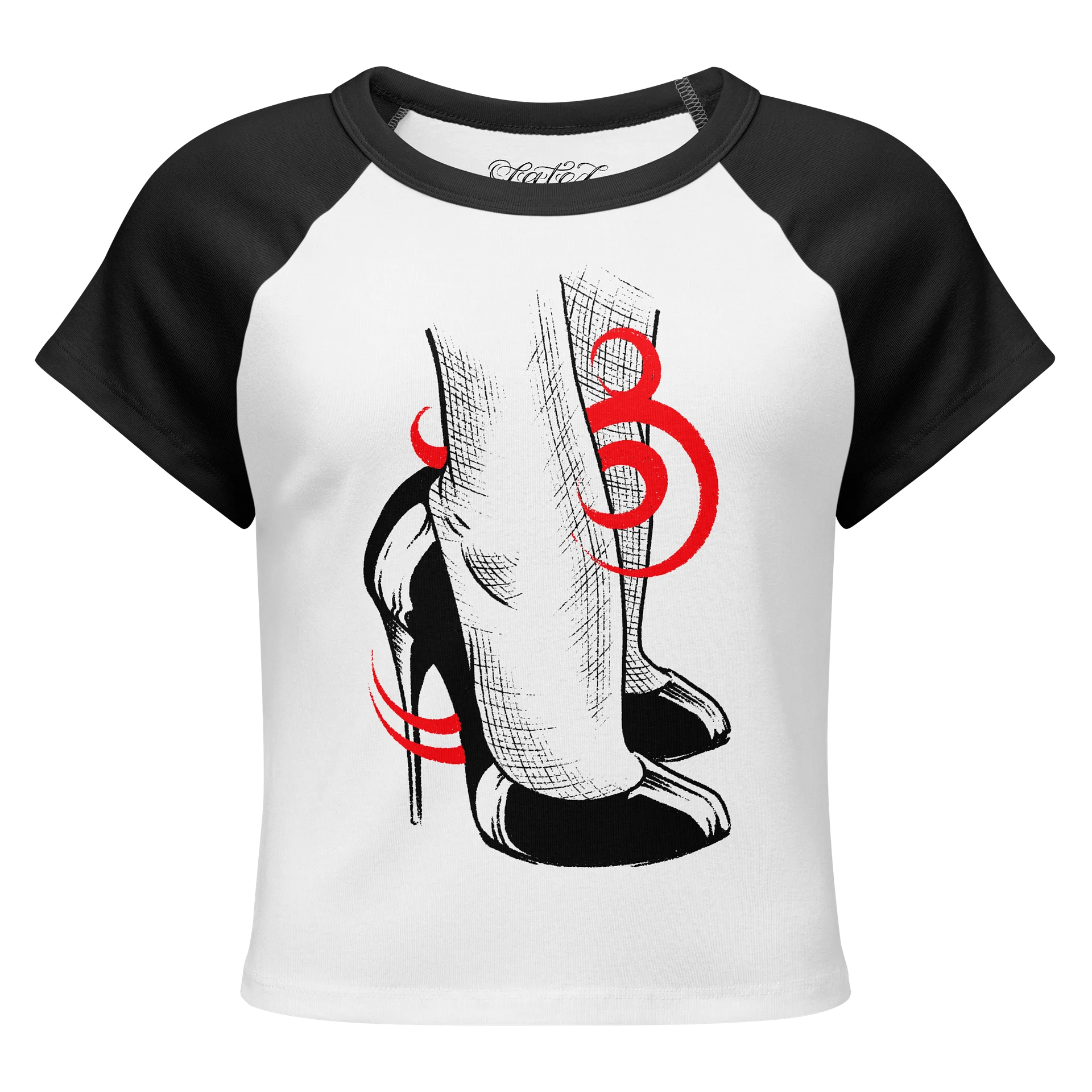 Classy $teppin’ - cropped ringer T product image (1)