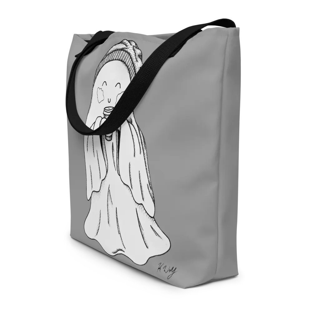 Caffeine Ghost All-Over Print Tote Bag product image (8)
