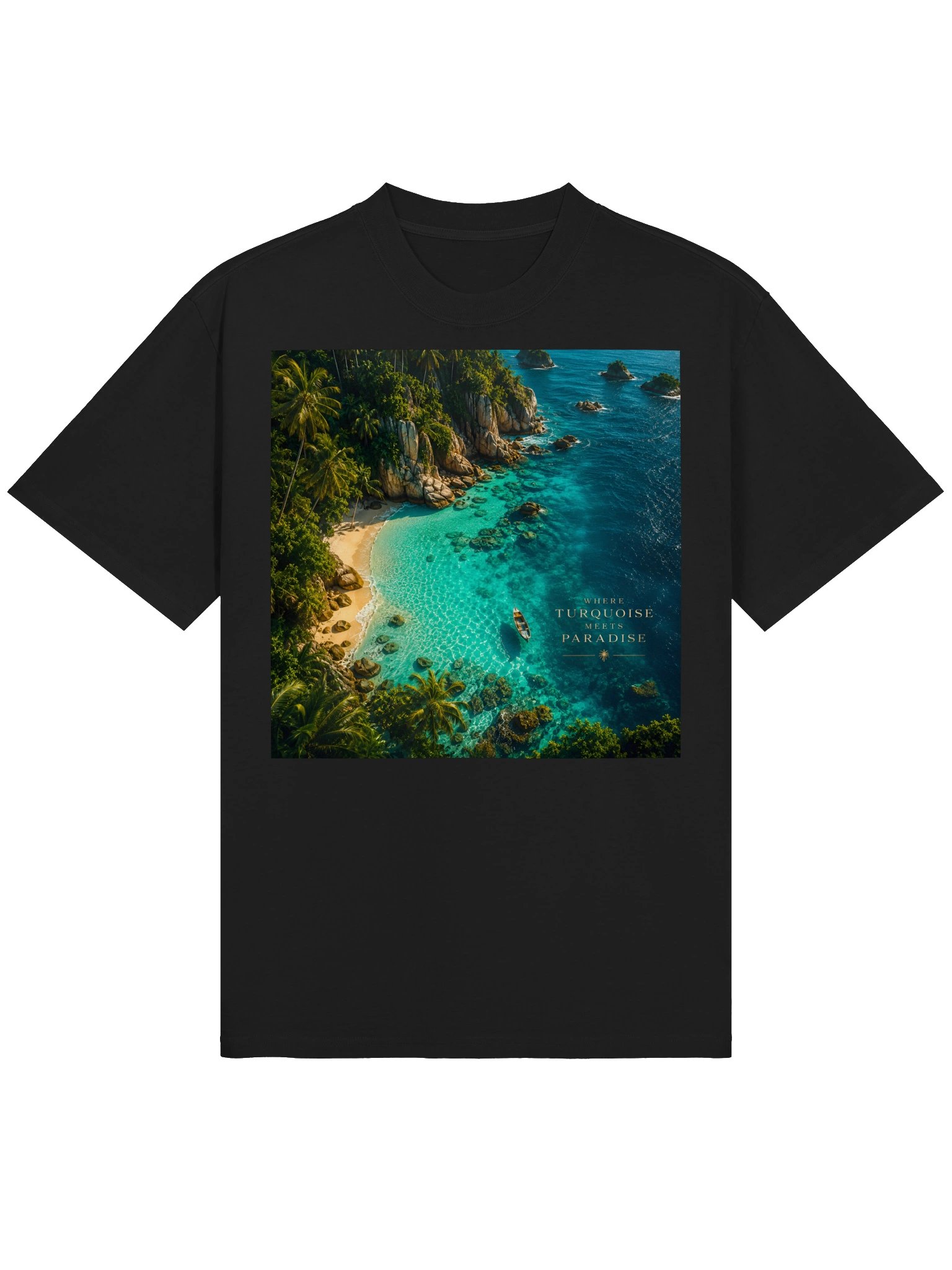 Where Turquoise Meets Paradise T-Shirt | Wanderlust Travel Gift | Tropical Christmas Birthday Gift | Unisex Tee product image (2)
