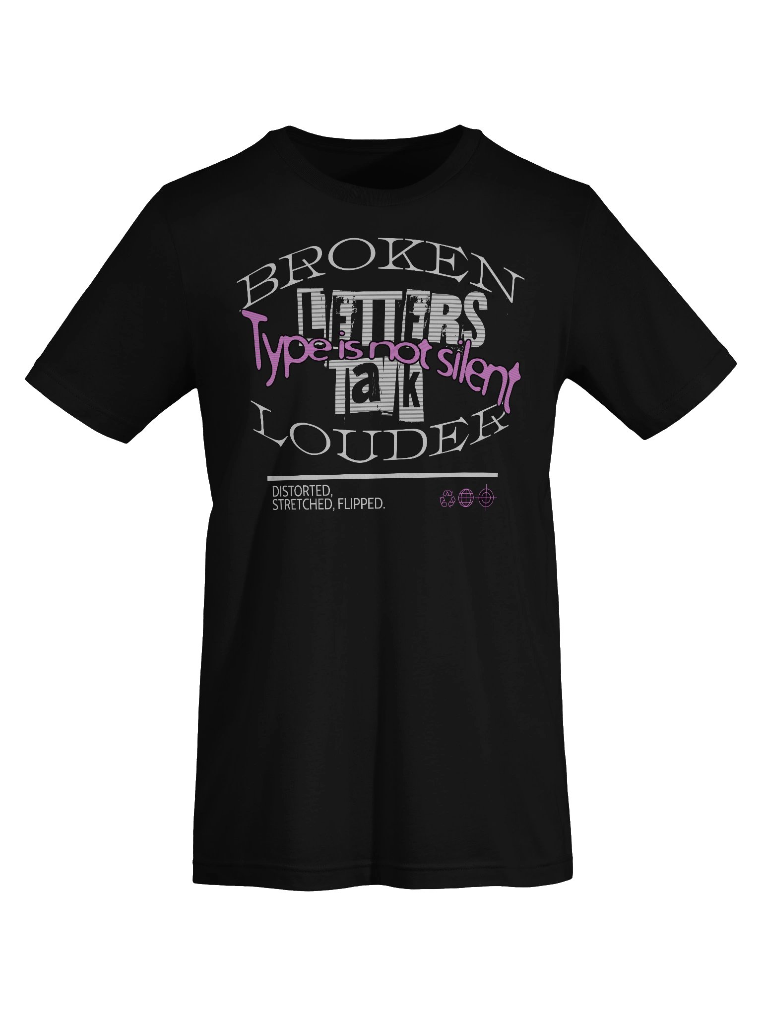 Bold and Stylish T-Shirt: The Broken Letters Talk Louder Tee product image (7)