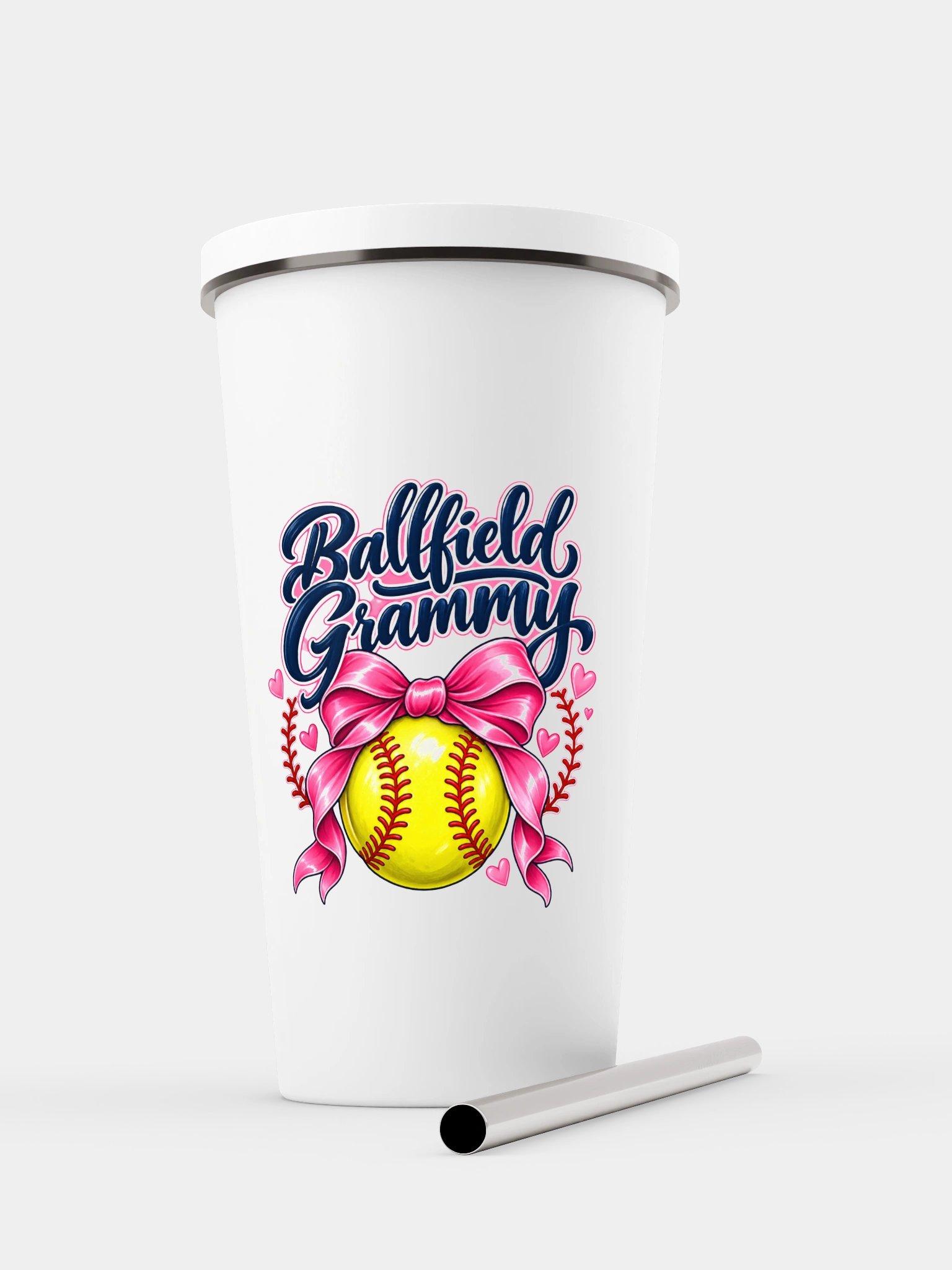 Ballfield Grammy Tumbler | Insulated Cup with Straw product image (1)