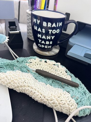 Clocking out and picking up my crochet hook!

Taking time today for some uninterrupted crafting time. 🛋️✨

 Putting the phone...