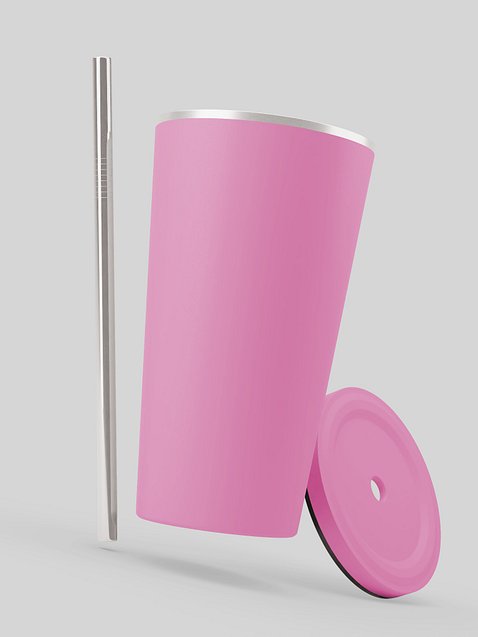 Photo showing Insulated Tumbler with a Straw