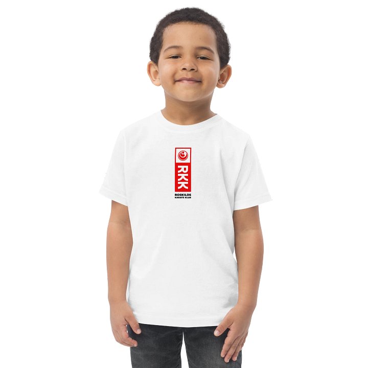 White Toddler Jersey T-Shirt, Unisex, 100% Cotton, RKK Logo product image (1)