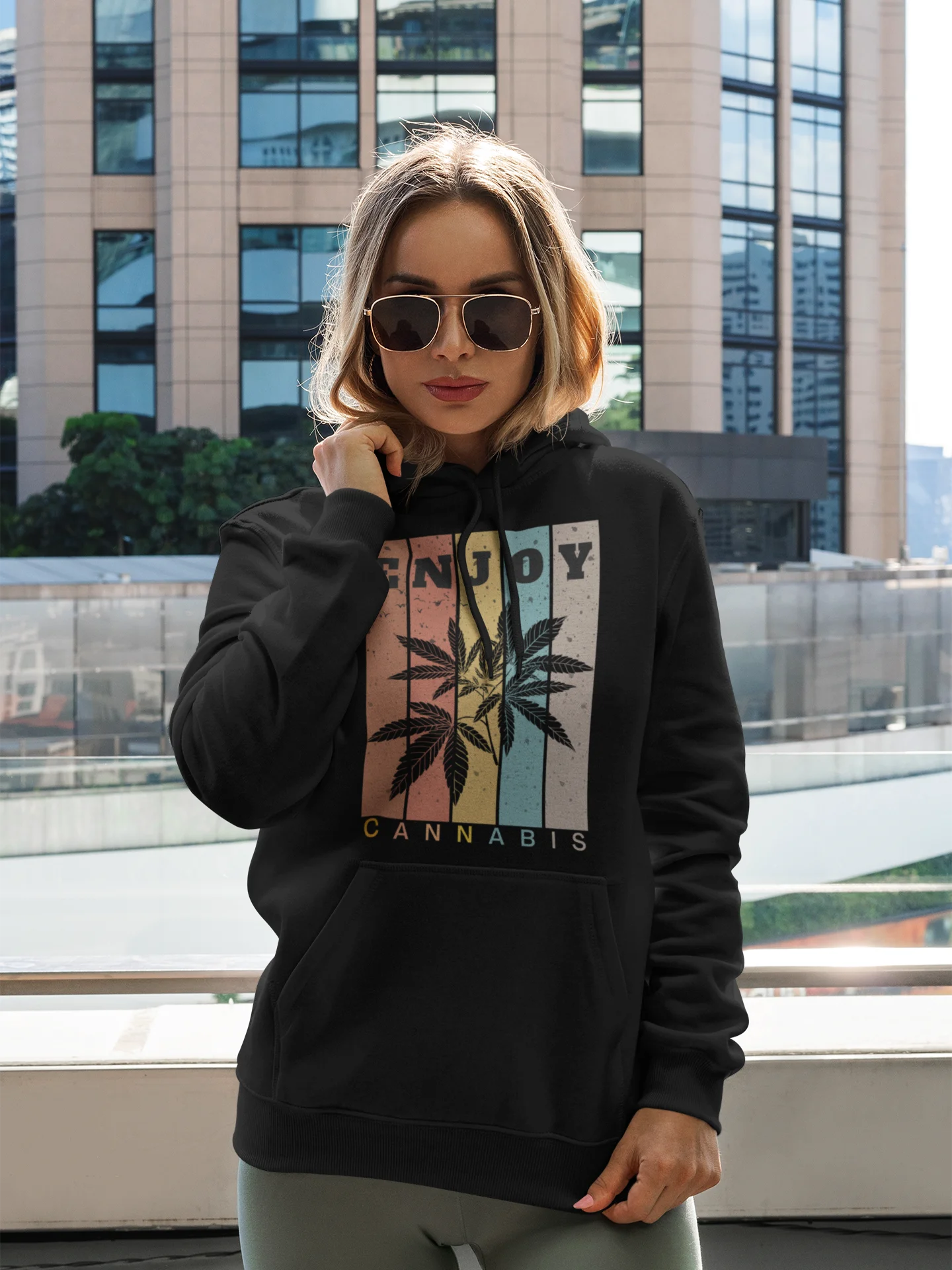 Enjoy Cannabis – Stay Cool, Calm & Colorful - Premium Pullover Hoodie product image (1)