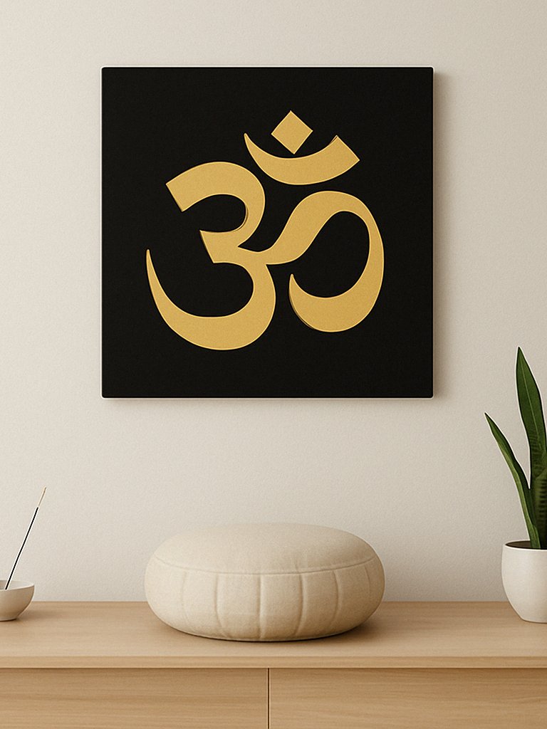 Om Symbol Canvas Print – Minimalist Wall Art for Meditation, Yoga & Spiritual Decor product image (4)