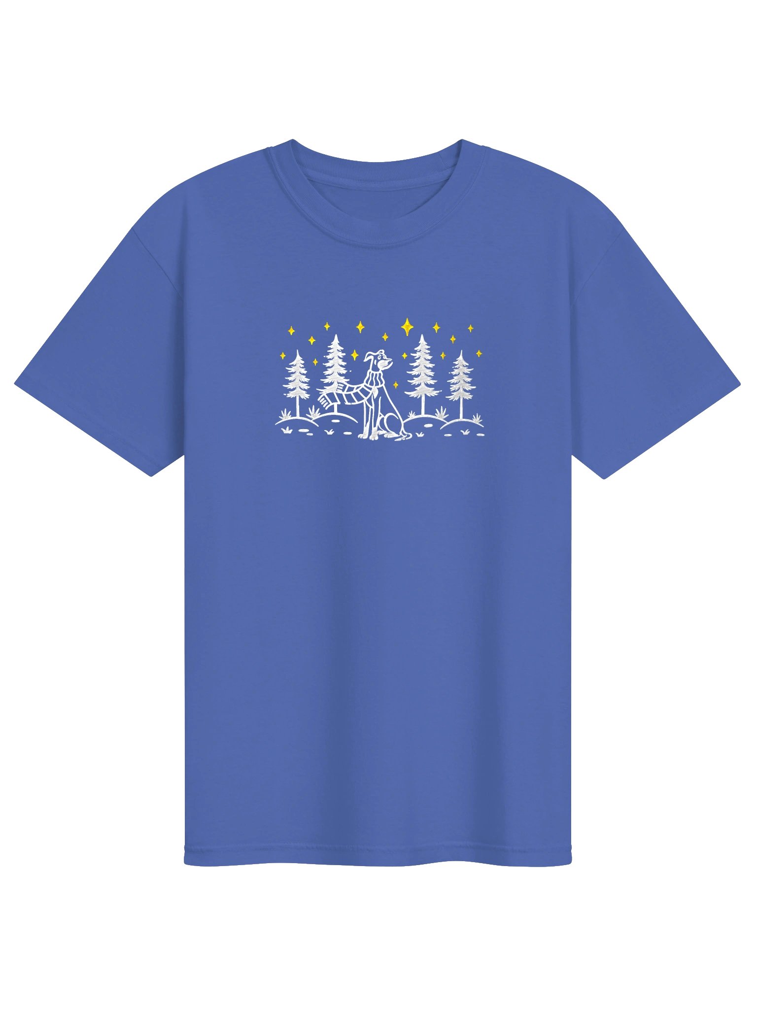 Doberman Pinscher Winter/Christmas Line Art Design Embroidered T-Shirt product image (25)