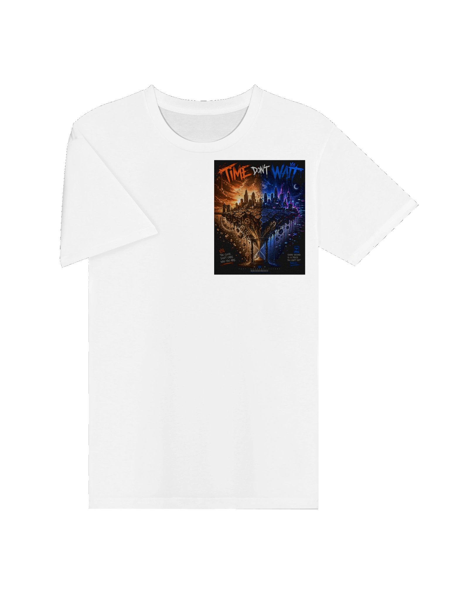 TIME DON'T WAIT — Split‑City Hourglass Tee product image (3)