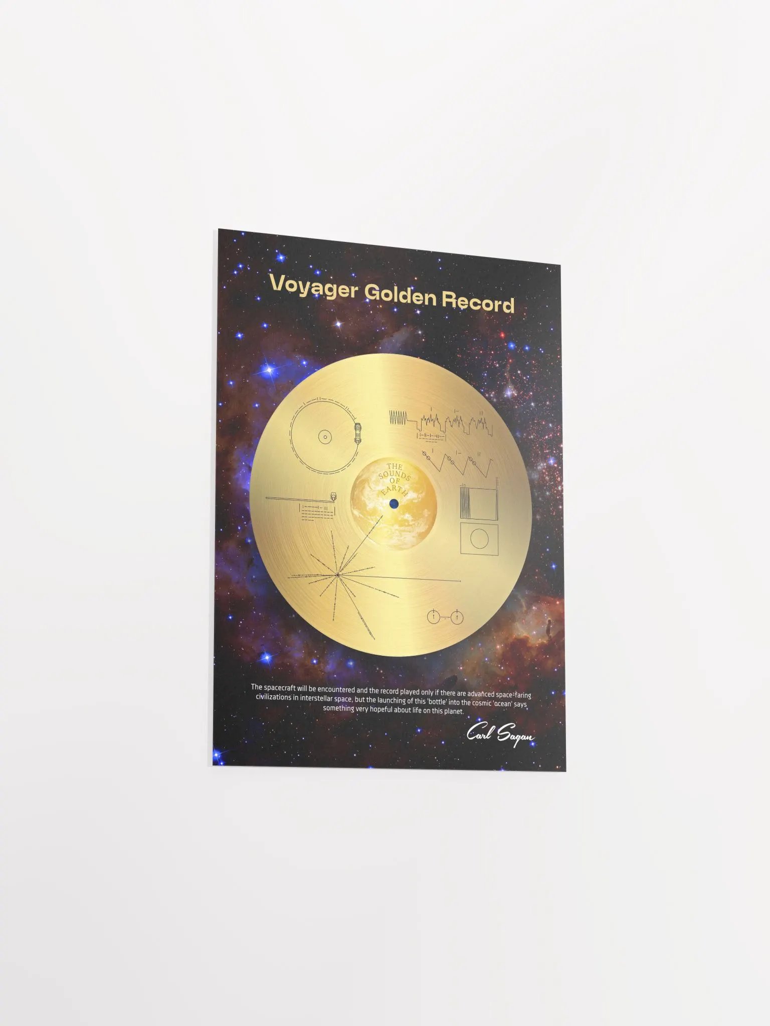 NASA Voyager 1 Golden Record — space poster, science print product image (10)