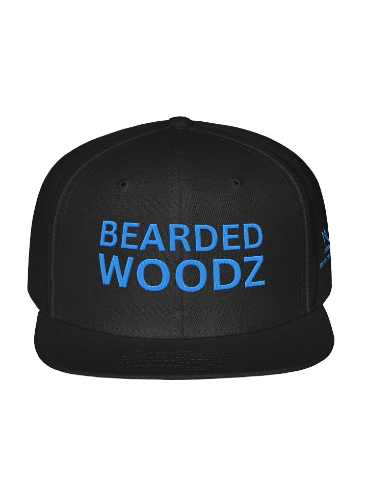 Bearded Woodz Snapback (Aqua/ Teal Embroidery) product image (1)