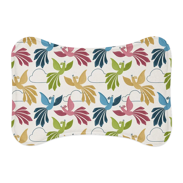 Mid-Century Modern Firebirds Pet Feeding Mat product image (1)